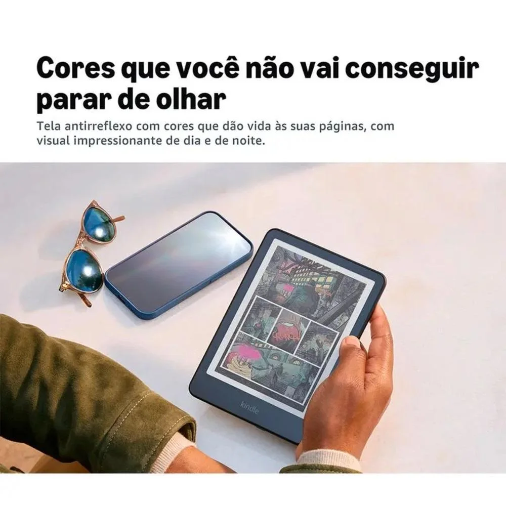 Kindle colorsoft 16GB ブラック Amazon Kindle Colorsoft 16gb 2025 Leitor Eletrônico Colorido Preto