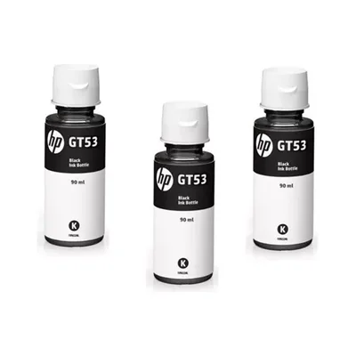 Kit Com 3 Garrafas De Tintas Gt51/53 Preto Para Impressora Hp Smart Tank