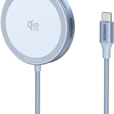 Ugreen Carregador Sem Fio Magnético Por Indução Magsafe Ertificação Qi2 25w (cabo Usb-c / Tipo C 1,5 M,) Compatível Iphone 17 Pro Max Air 16 15 14 13