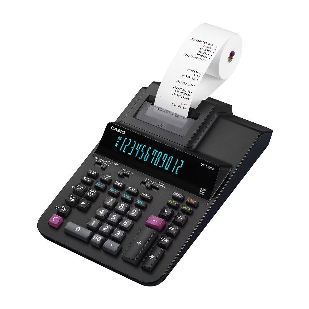 Calculadora De Mesa Com Impressora, Preta, Dr-120rii-bk, Casio
