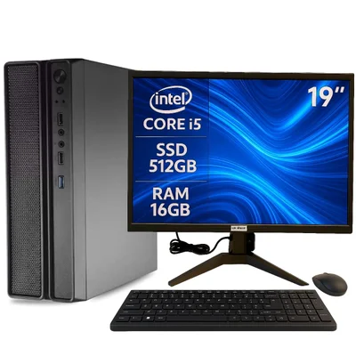 Computador Slim Completo Multipc i5 16gb SSD 512 Gb Win11