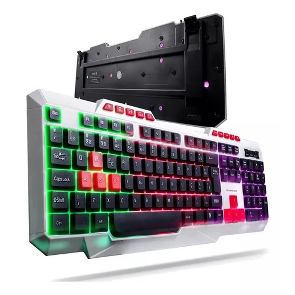 Imagem 3 de 4 do produto Teclado Gamer Knup Kp-te120 RGB Abnt2 Cor De Teclado Branco Idioma Português Brasil