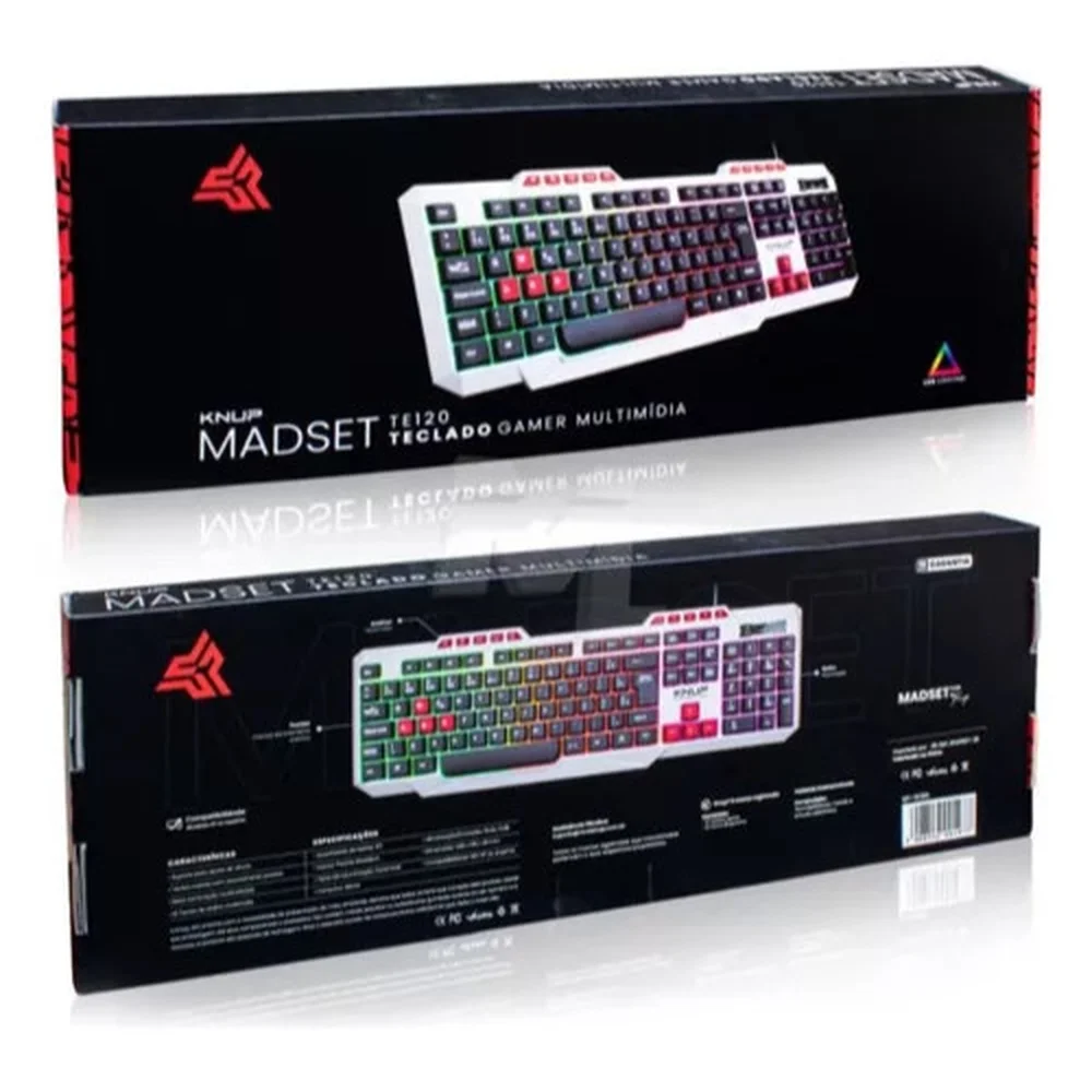 Imagem 4 de 4 do produto Teclado Gamer Knup Kp-te120 RGB Abnt2 Cor De Teclado Branco Idioma Português Brasil