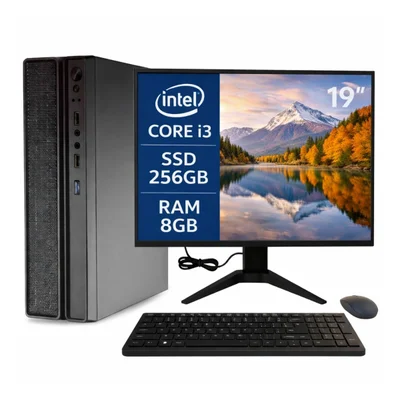 Computador Slim Completo i3 8ª Gen 8GB SSD 256gb Win 11