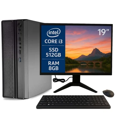 Computador Completo Slim Intel i3 6ª G 8GB SSD 512gb Win 11