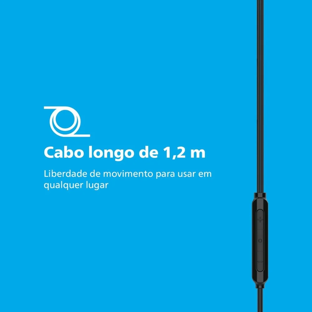 Imagem 3 de 5 do produto Philips, Fone De Ouvido Com Microfone, Tae2146bk/00, Com Fio Usb-c De 1,2 Metros, Intra-auricular, Preto - Panami