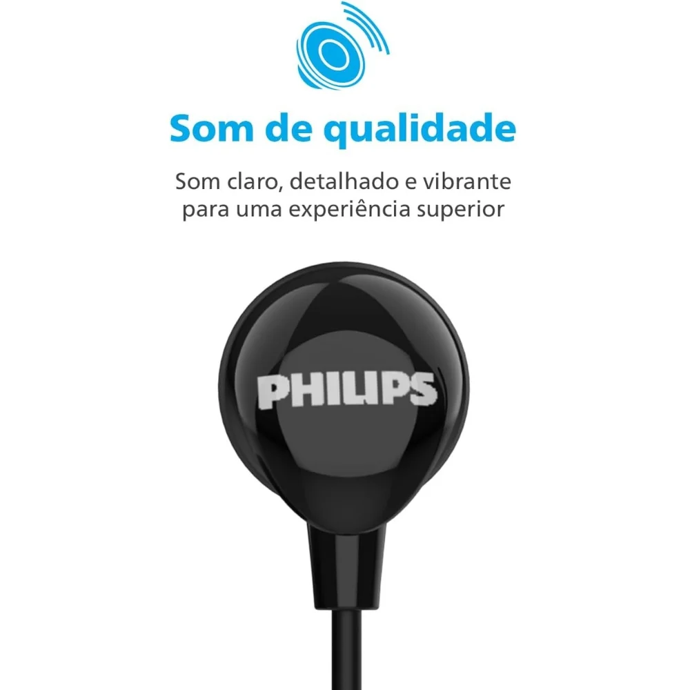 Imagem 5 de 5 do produto Philips, Fone De Ouvido Com Microfone, Tae2146bk/00, Com Fio Usb-c De 1,2 Metros, Intra-auricular, Preto - Panami