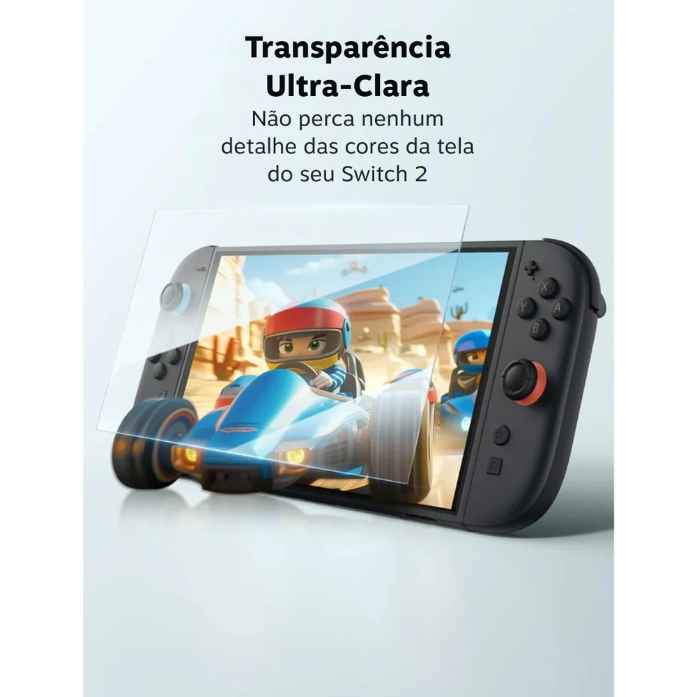 Imagem 2 de 5 do produto Película De Vidro Hd Jsaux Para Nintendo Switch 2