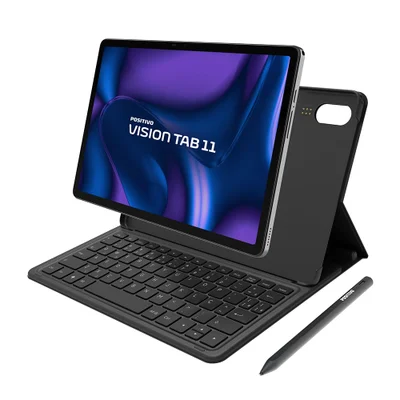 Tablet Positivo Vision Tab 11, Com Capa Teclado E Caneta, 4GB Ram, 128GB, 4G, 11" Full Hd, Octa-core - Preto