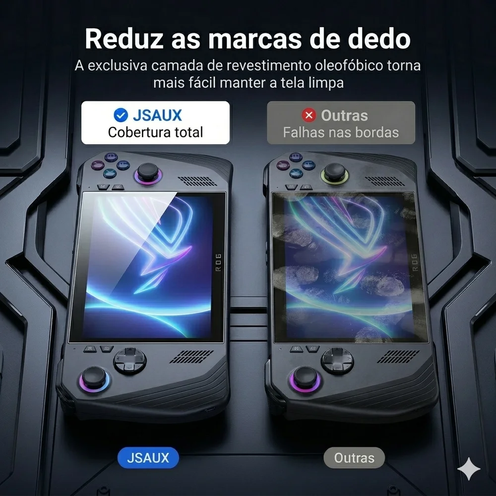 Imagem 3 de 5 do produto Protetor De Tela Hd Vidro Temperado Jsaux Para Rog XBOX Ally