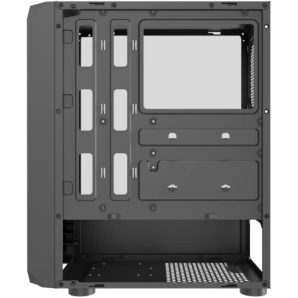 Imagem 3 de 5 do produto Gabinete Gamer Kalkan Alfern Lite S/fans S/fonte Atx Midtower Lateral Acrílico Usb3.0 Preto - Klk00088