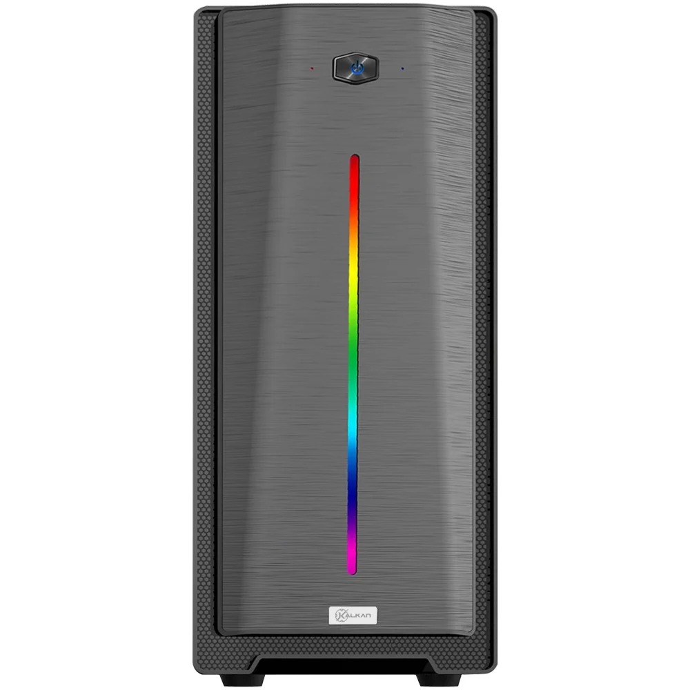Imagem 3 de 5 do produto Gabinete Gamer Kalkan Veld Lite RGB S/fan S/fonte Atx Midtower Fita LED RGB Preto - Klk00071