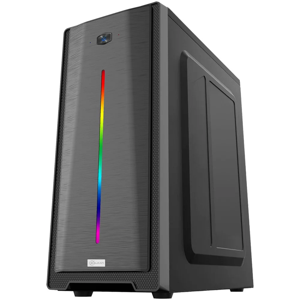 Imagem 4 de 5 do produto Gabinete Gamer Kalkan Veld Lite RGB S/fan S/fonte Atx Midtower Fita LED RGB Preto - Klk00071