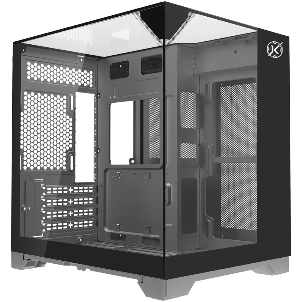 Imagem 2 de 5 do produto Gabinete Gamer Kalkan Midgard Vision S/fan S/fonte Micro Atx Aquário Panorâmico Preto - Klk00086