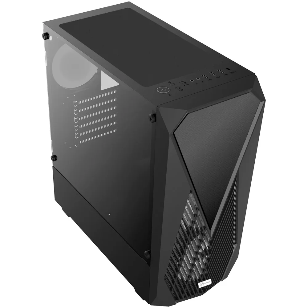 Imagem 3 de 5 do produto Gabinete Gamer Kalkan Joturn Lite S/fan S/fonte Atx Midtower Vidro Temperado Preto - Klk00087