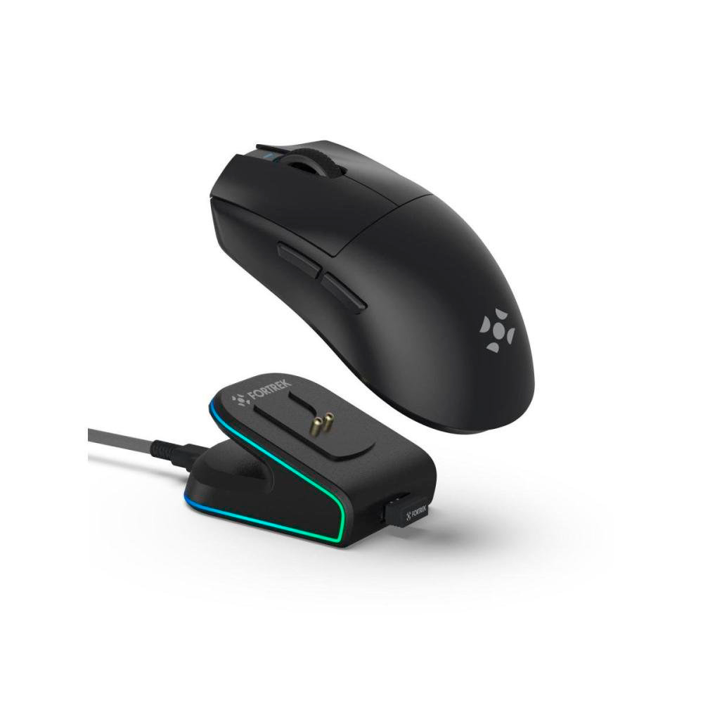 Mouse Sem Fio Fortrek Dock De Carregamento Loyal Preto
