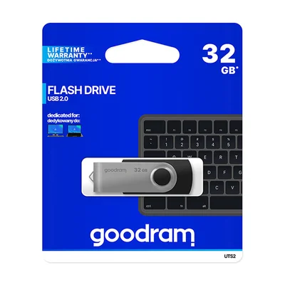 Pen Drive Uts2 Preto Usb 2.0 32gb Goodram