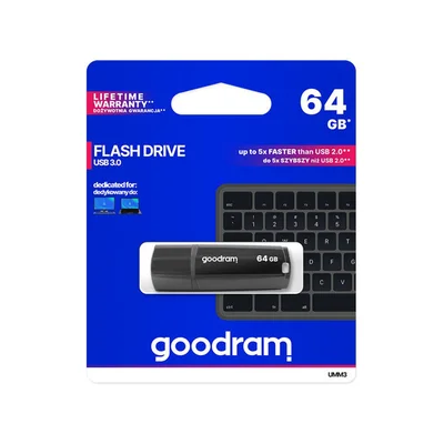 Pen Drive Umm3 Preto Usb 3.0 64gb Goodram