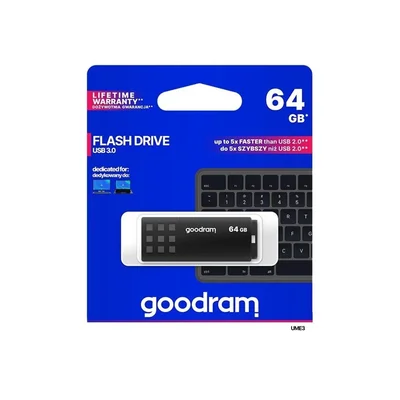 Pen Drive Ume3 Preto Usb 3.0 64gb Goodram