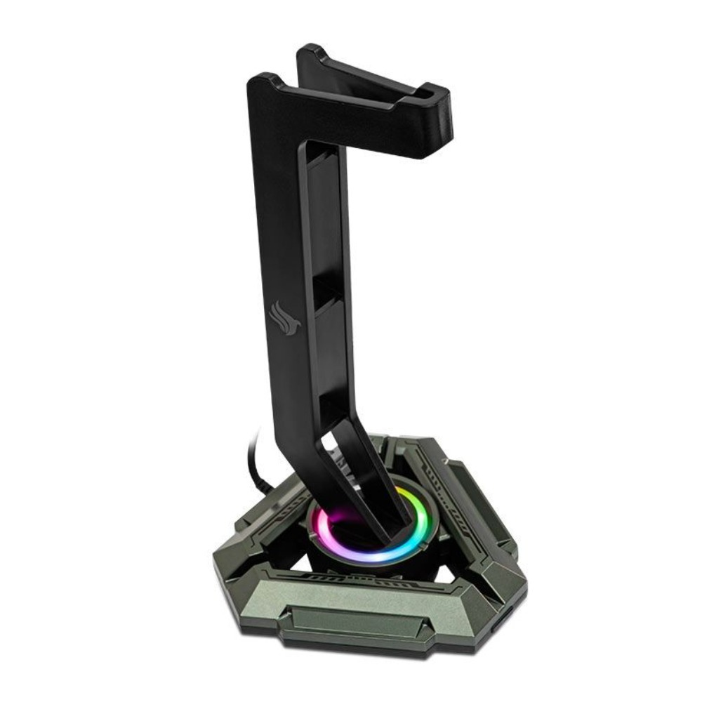 Suporte Para Headset Pichau Phantomrest RGB Usb Preto - PCh-phtr-bl01