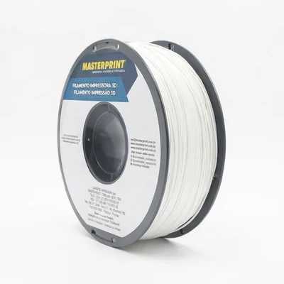 Filamento Branco Para Impressora 3d Abs Premium Masterprint 1kg Alta Resistência Durabilidade E Acabamento