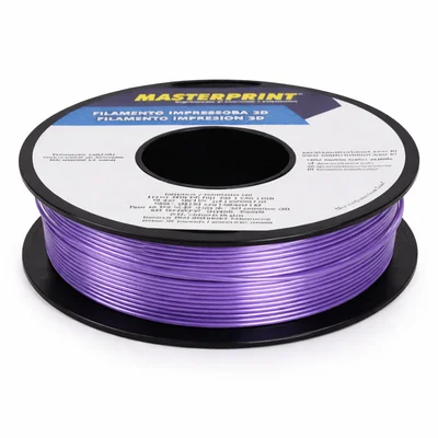 Filamento Para Impressora 3d Pla Silk Lavanda 1.75mm 1kg Cor Brilhante Textura Macia Masterprint Filamento 3d