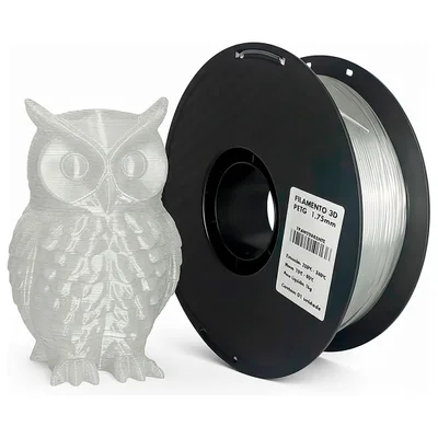 Filamento Transparente Petg Premium Alta Resistência Fluidez E Acabamento Profissional Em Impressões 3d