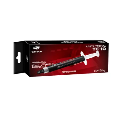 Pasta Térmica C3tech Tc-10 4g Alta Performance 12,8 W/mk