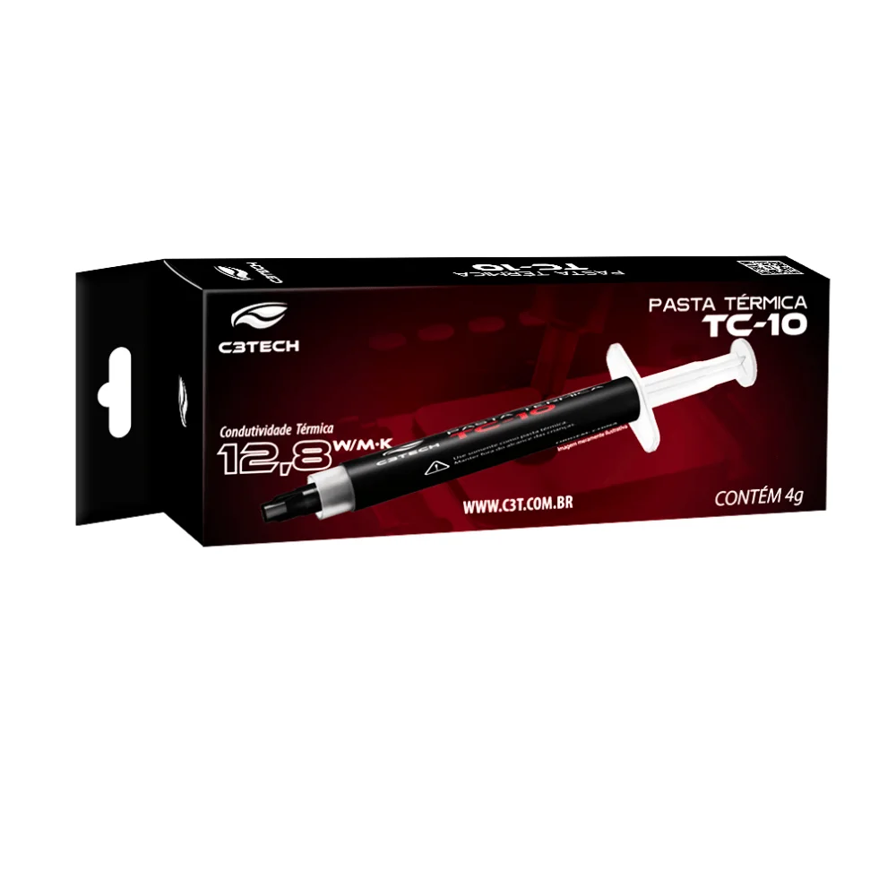 Pasta Térmica Tc-10 4g 12.8w/mk Alta Performance C3tech 7
