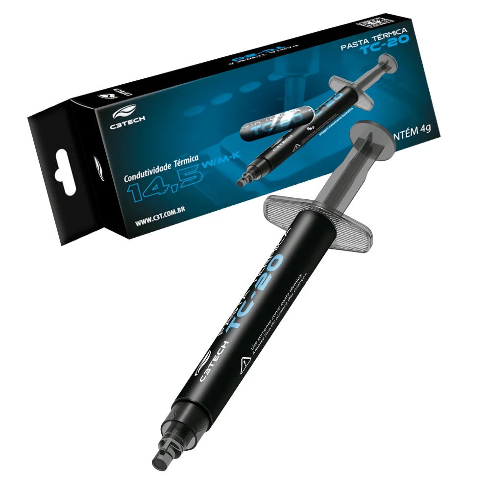 Pasta Térmica Tc-20 4g 14.5w/mk Alta Performance C3tech 4