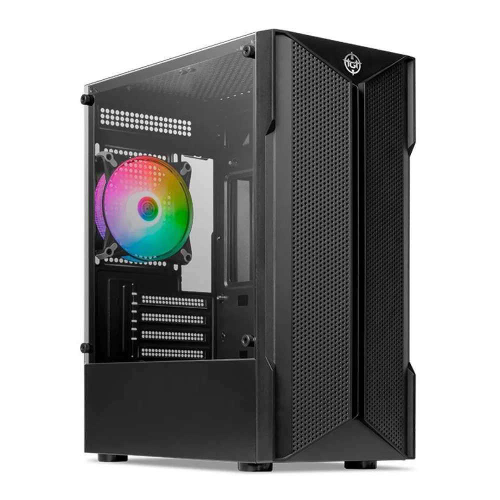 Gabinete Gamer Tgt Skylancer V2 1 Fan S/fonte Midtower Lateral De Vidro Preto - Tgt-sklv2-bk-1f