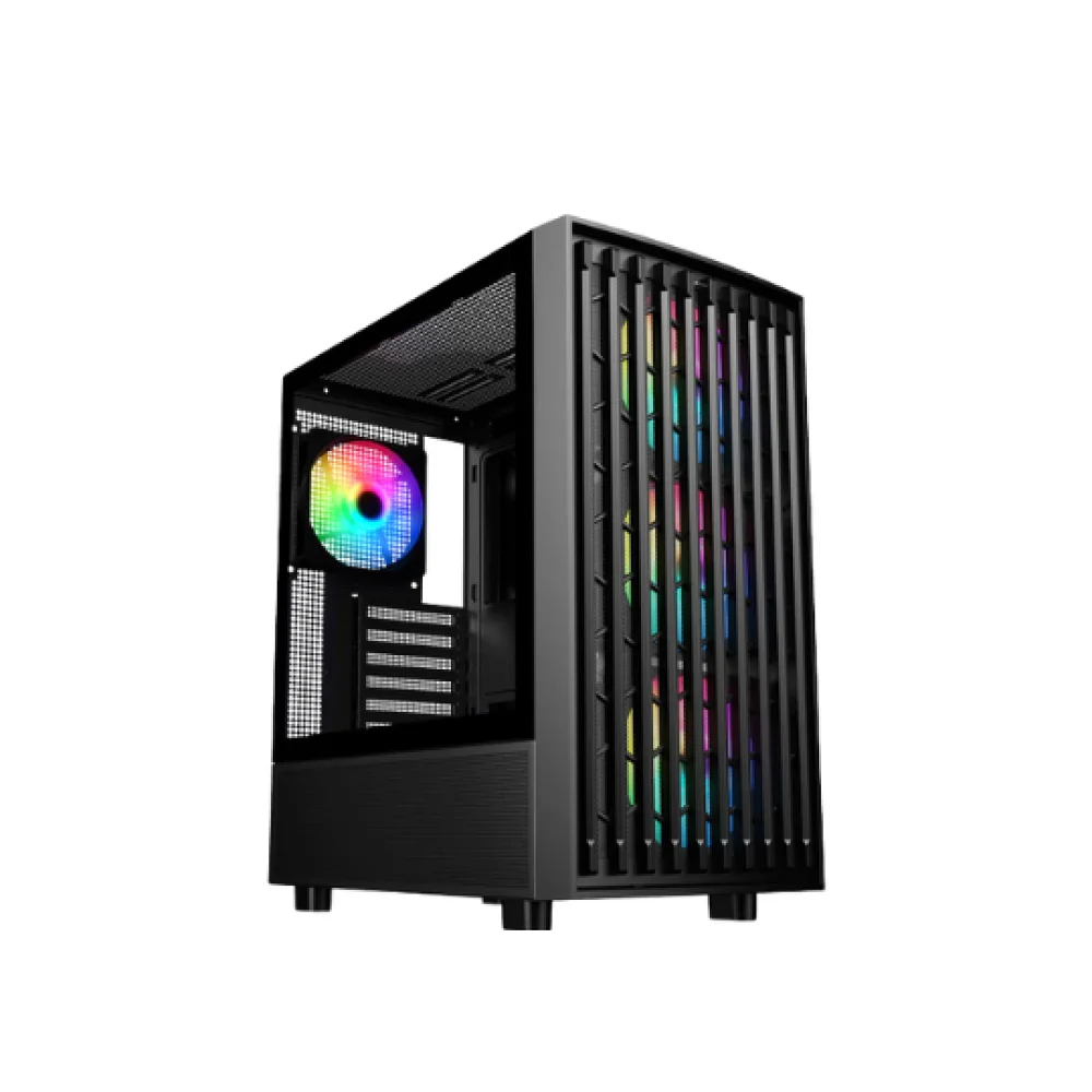 Gabinete Gamer Bluecase Zion Pro C/ 4 Fans E Vidro Bg-062