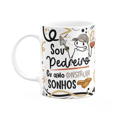 Caneca Flork Profissões - Sou Pedreiro - 325ml