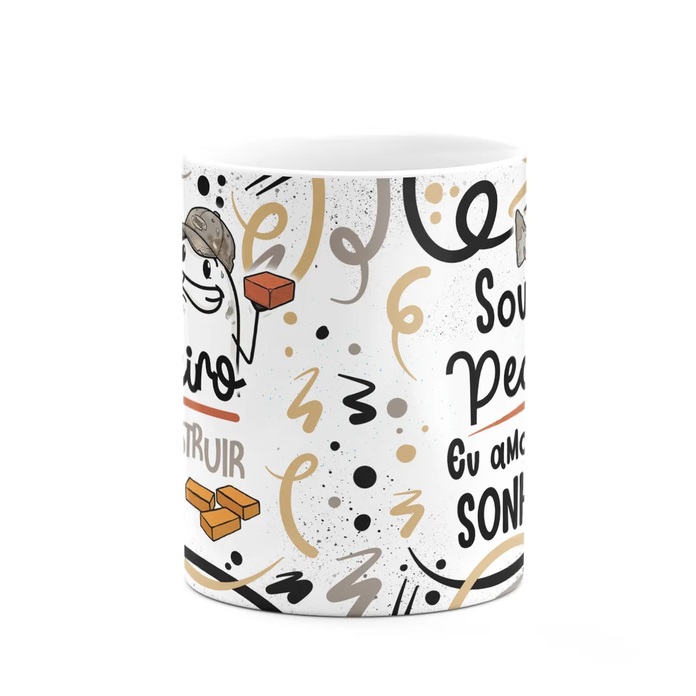Imagem 4 de 5 do produto Caneca Flork Profissões - Sou Pedreiro - 325ml