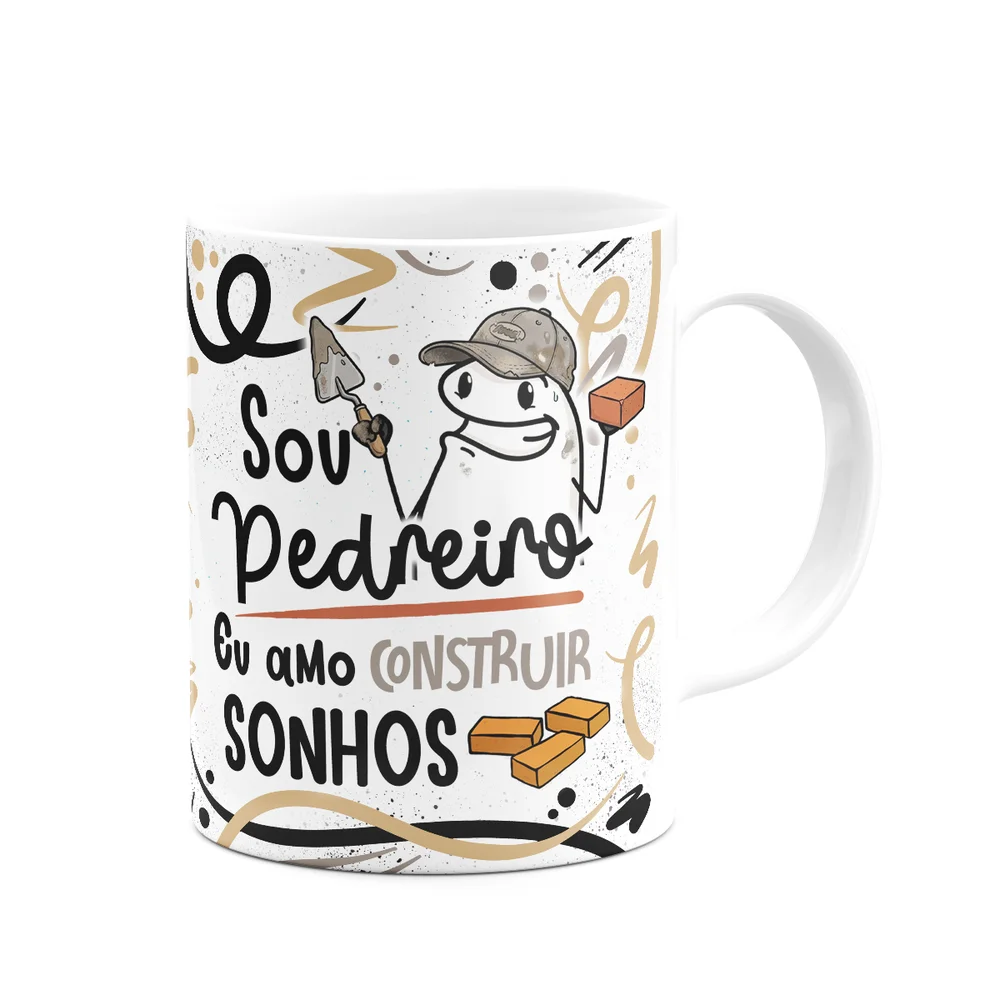 Imagem 5 de 5 do produto Caneca Flork Profissões - Sou Pedreiro - 325ml