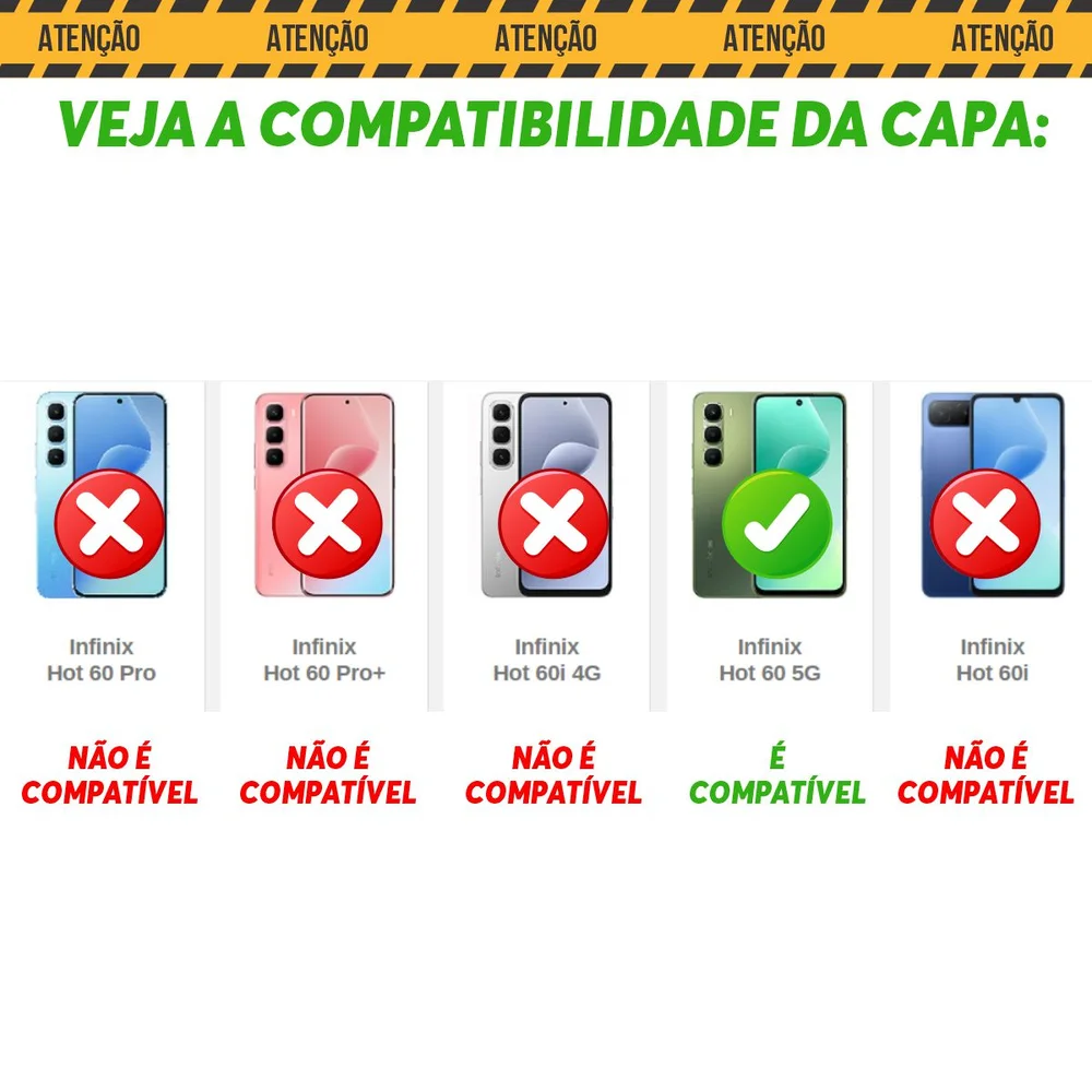 Imagem 5 de 5 do produto Capa Capinha Case Para Infinix Hot 60 5g - Protetora Militar Resistente Anti Impacto Queda Armadura Reforçada Durável