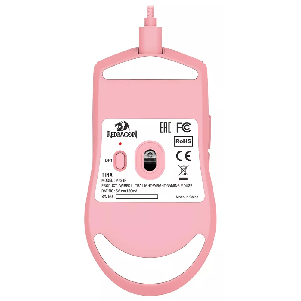 Imagem 3 de 3 do produto Mouse Gamer Redragon M996p K1ng 8k Usb - Rosa