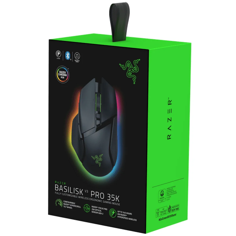 Mouse Gamer Wireless Razer Rz01-05240100-r3u1 Basilisk V3 Pro 35k RGB Preto
