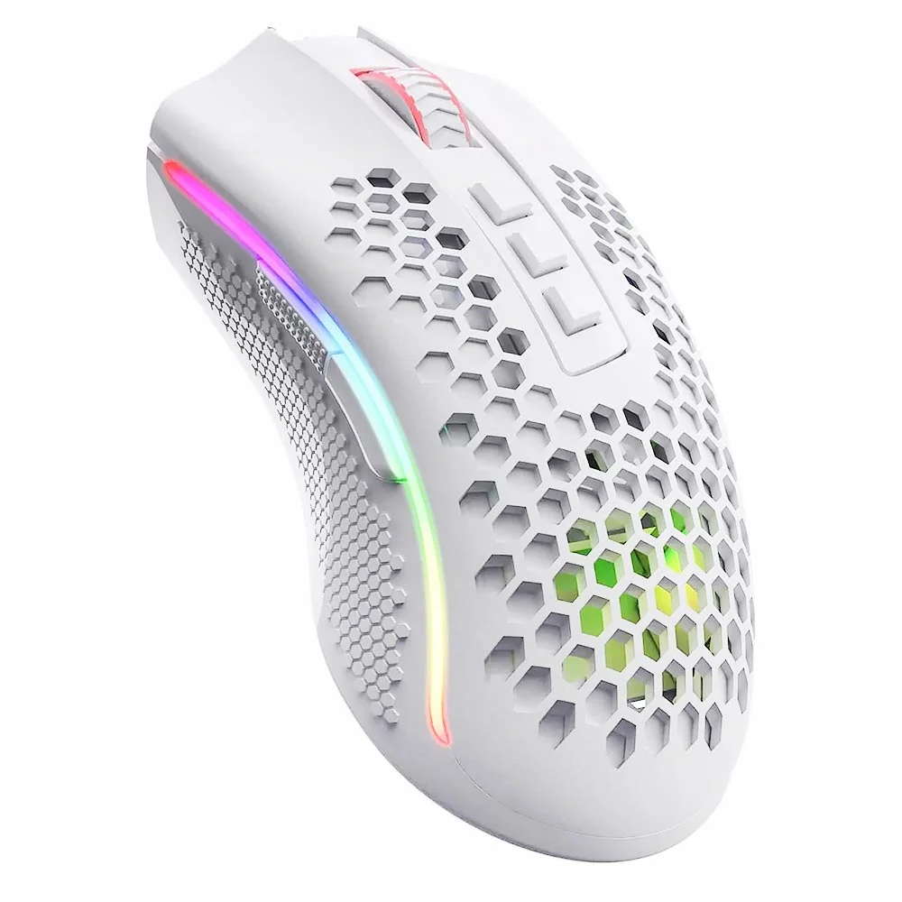 Imagem 2 de 3 do produto Mouse Gamer Redragon M808w-ks Storm Pro Wireless / RGB - Branco