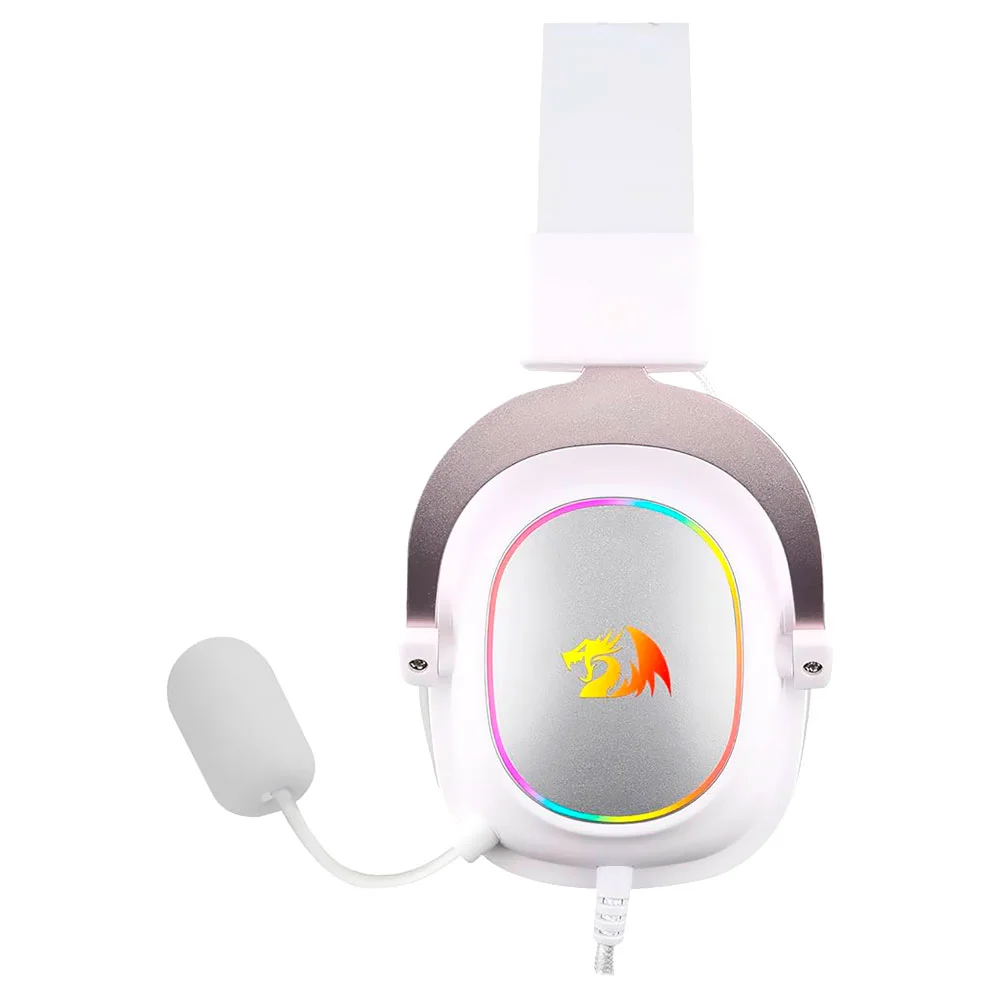 Imagem 2 de 3 do produto Headset Gamer Redragon H510w-RGB Zeus X RGB / Com Fio - Branco