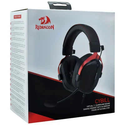 Headset Gamer Redragon H312 Cybill / Com Fio - Preto / Vermelho