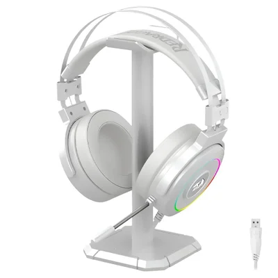 Headset Gamer Redragon Lamia 2 H320w-RGB / RGB / Com Fio - Branco