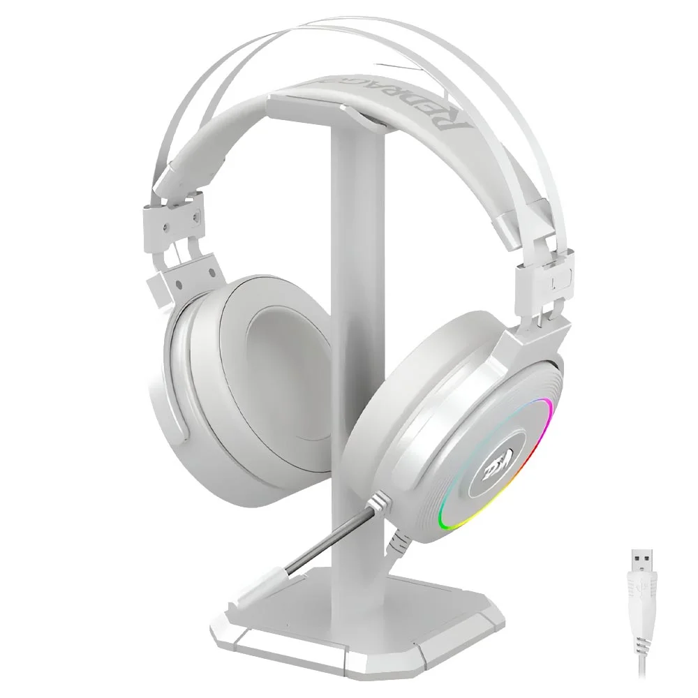Imagem 2 de 4 do produto Headset Gamer Redragon Lamia 2 H320w-RGB / RGB / Com Fio - Branco
