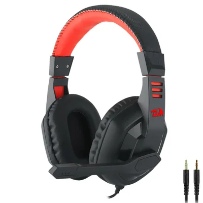 Headset Gamer Redragon Ares H120 / Com Fio - Preto / Vermelho