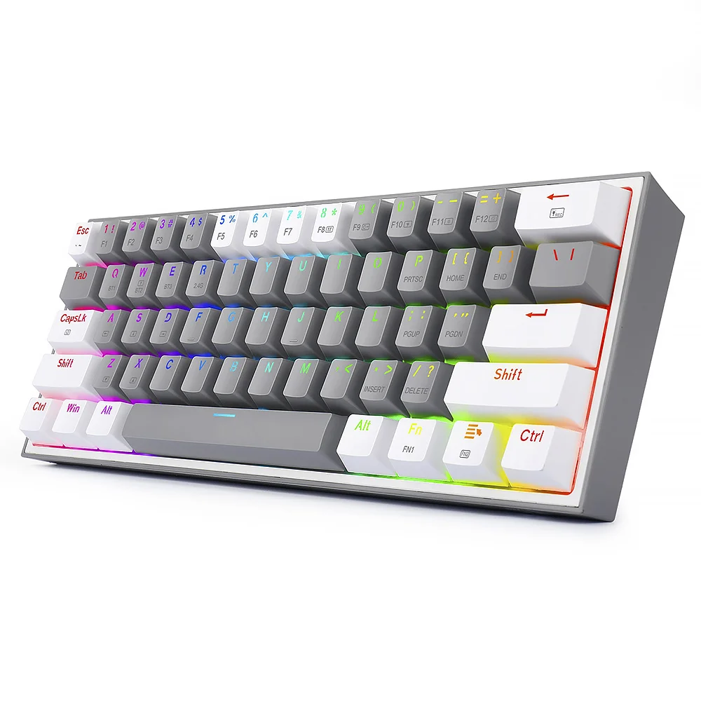Imagem 3 de 3 do produto Teclado Gamer Redragon K616-RGB Fizz Pro Bt Usb / Wireless / RGB / Inglês - Cinza / Branco
