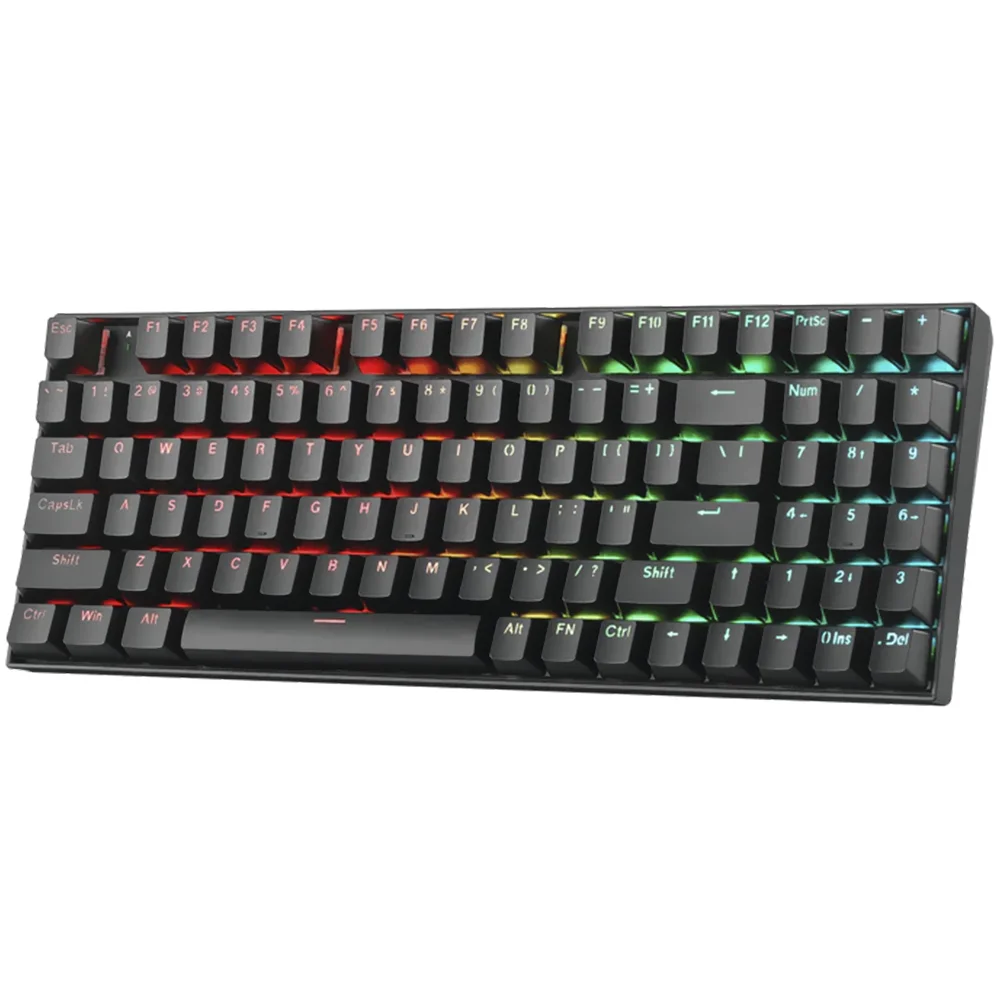 Imagem 2 de 3 do produto Teclado Gamer Redragon K736-pro-m Nephrite Pro Wireless / RGB / Inglês - Preto