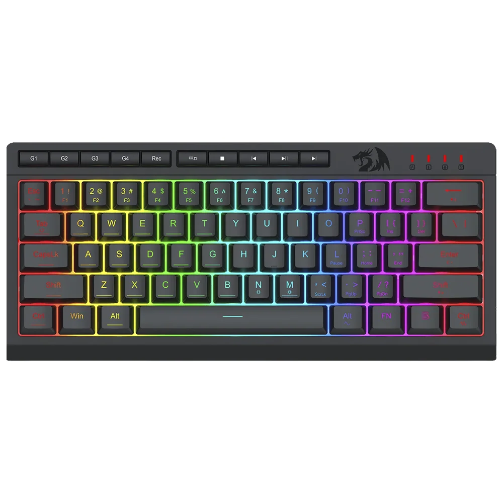 Imagem 2 de 3 do produto Teclado Gamer Redragon K522-RGB Shiva 61 Usb / RGB / Inglês - Preto