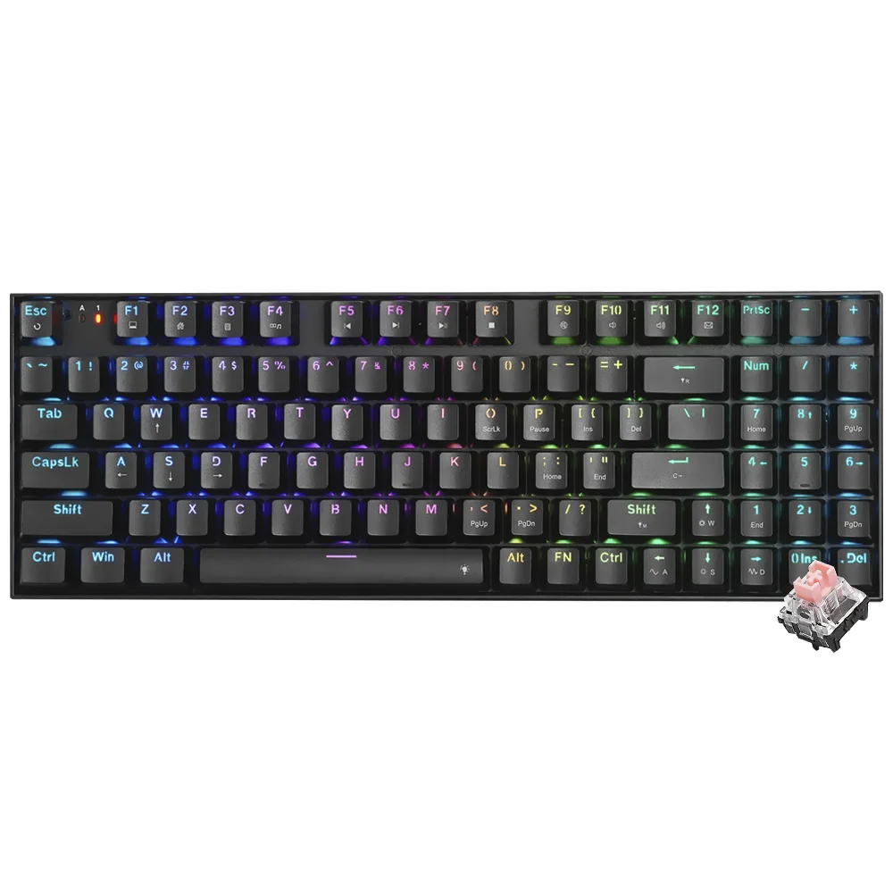 Teclado Gamer Redragon K735-RGB Ghostblade Usb / RGB / Inglês - Preto Teclado Gamer Redragon K735-RGB Ghostblade Usb / RGB / Inglês - Preto