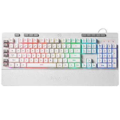 Teclado Gamer Redragon K512w-RGB-1 Shiva Usb / Inglês - Branco