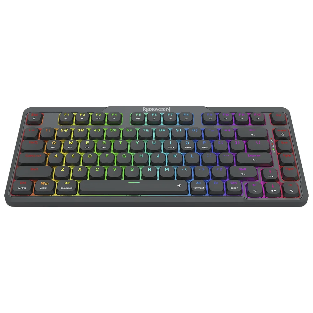 Imagem 3 de 3 do produto Teclado Gamer Redragon K706RGB-pro Aether Pro Wireless / RGB / Red / Inglês - Preto